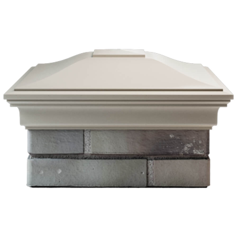 Колпак Zking Монблан Бежевый на столб 1.5х1.5 кирпича (385х385мм) Раменское фото