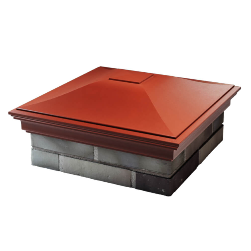 Колпак Zking Монблан Красный на столб 2х2 кирпича (515х515мм) в Раменском фото