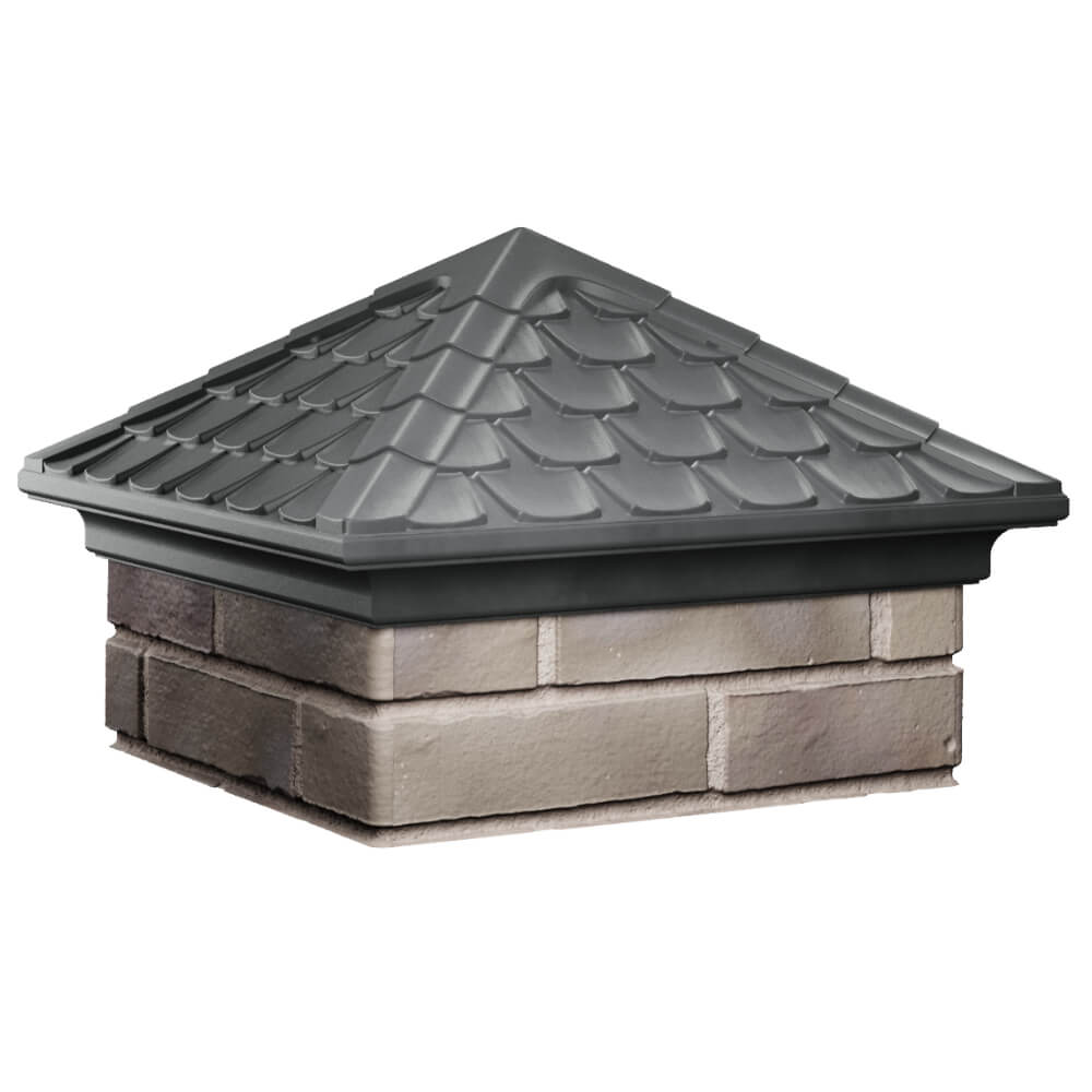 Колпак Zking Эльбрус Серый на столб 1.5х1.5 кирпича (385х385мм) в Раменском фото