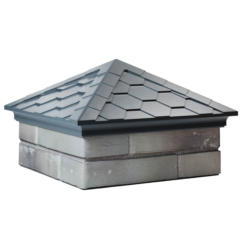 Колпак Zking Эверест Серый на столб 1.5х1.5 кирпича (390х390мм) в Раменском фото