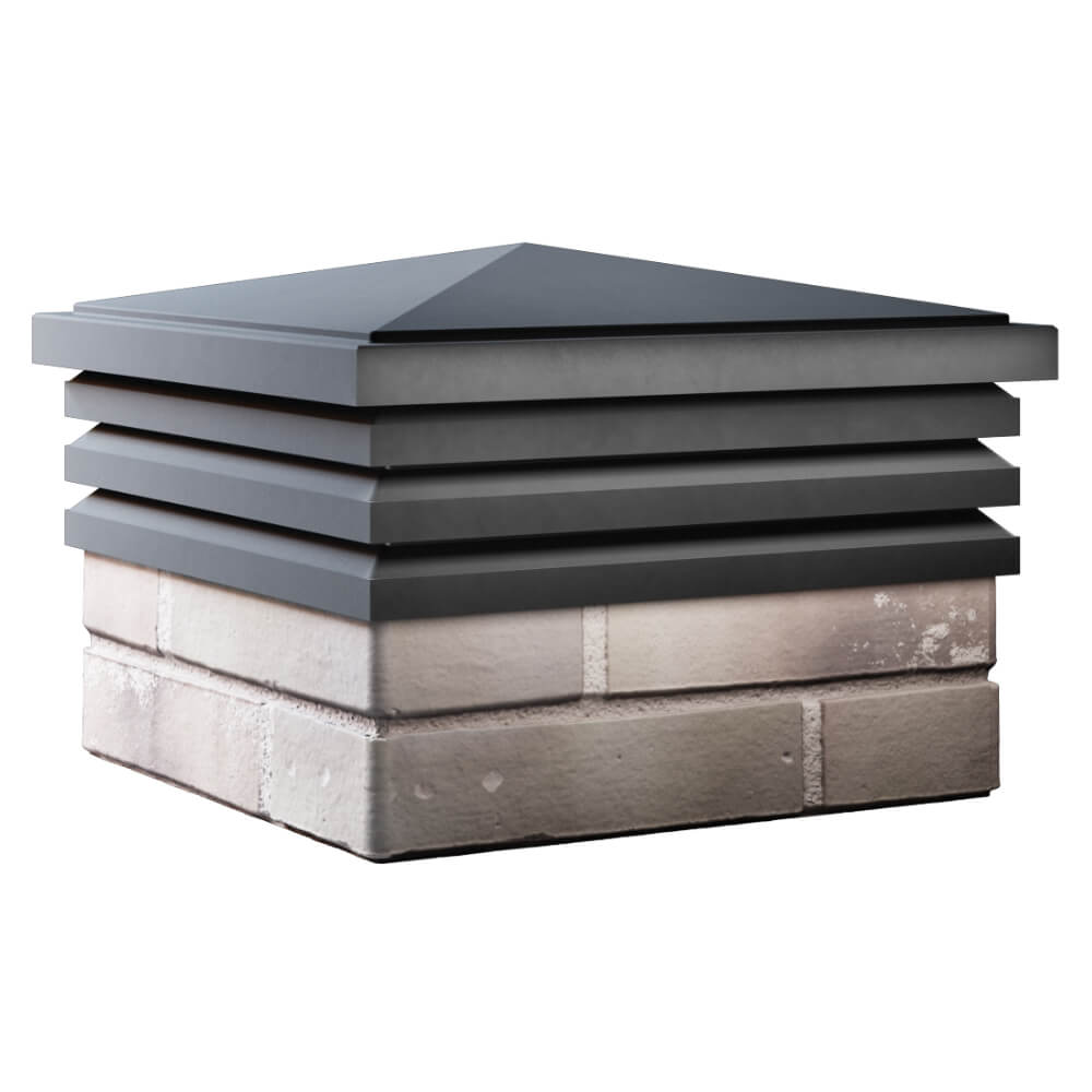 Колпак Zking Бона ХайТек Серый на столб 1.5х1.5 кирпича (385х385мм) в Раменском фото