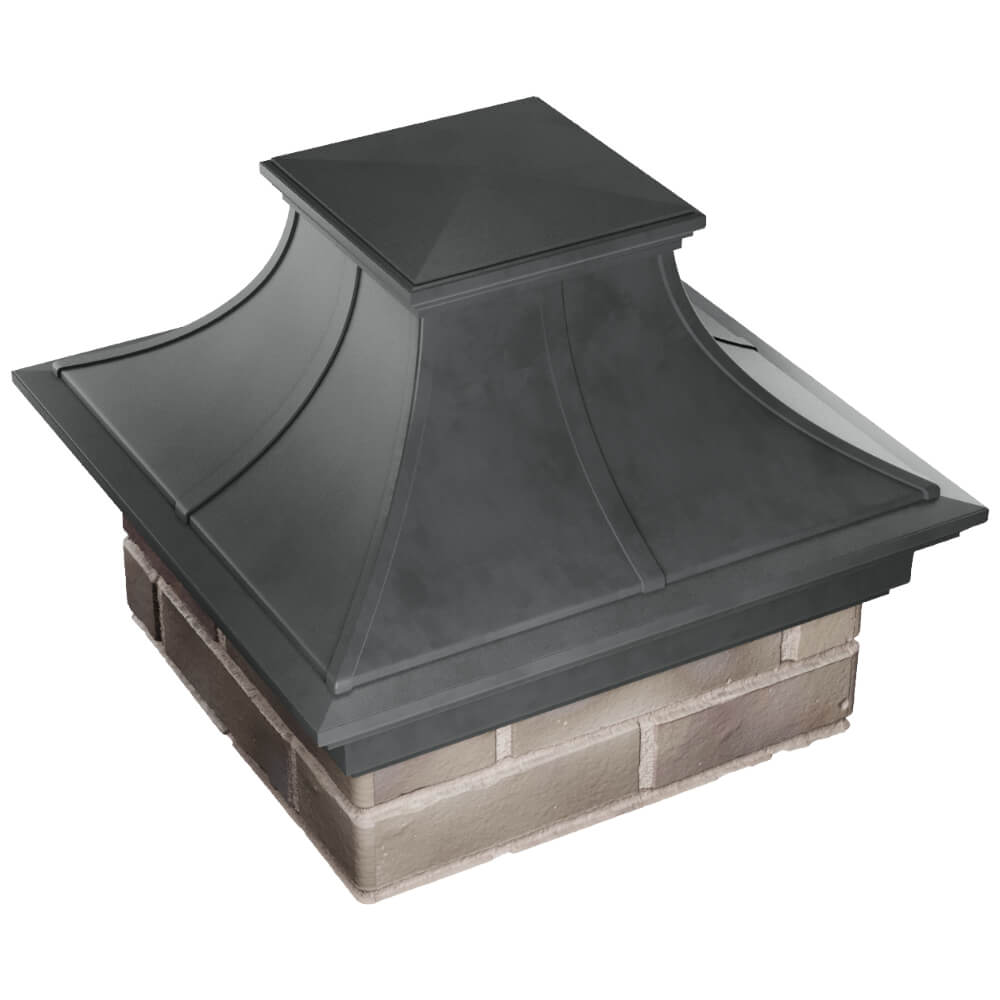 Колпак Zking Монблан Премиум Серый на столб 1.5х1.5 кирпича (385х385мм) в Раменском фото