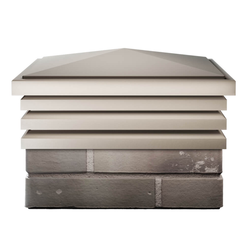 Колпак Zking Бона ХайТек Бежевый на столб 1.5х1.5 кирпича (385х385мм) Раменское фото