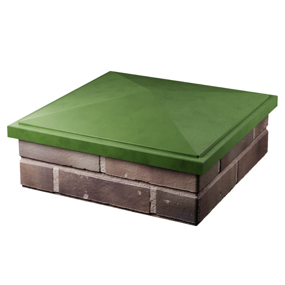 Колпак Zking БонаМоно Зеленый на столб 2х2 кирпича (515х515, 530х530мм) в Раменском фото