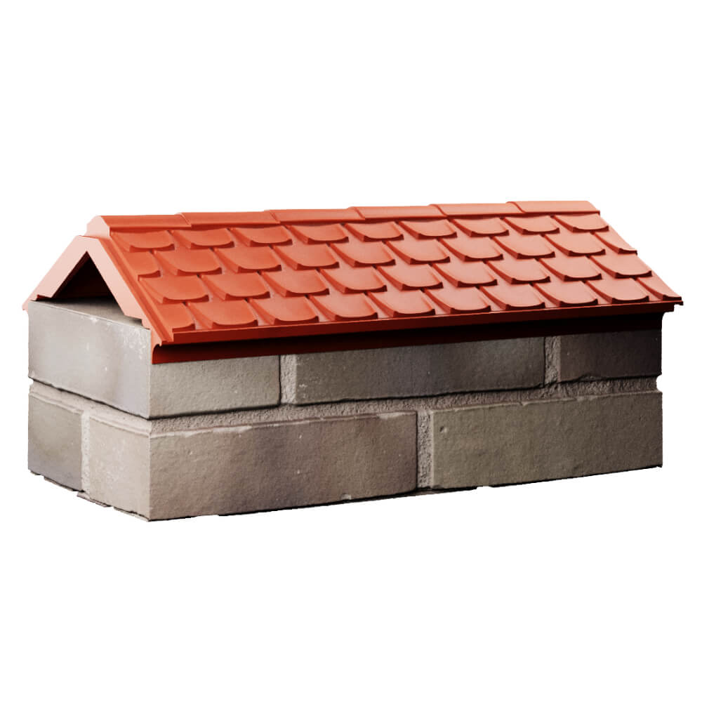 Парапет Zking Эльбрус Красный с посадкой на 1 кирпич (255мм) Раменское фото