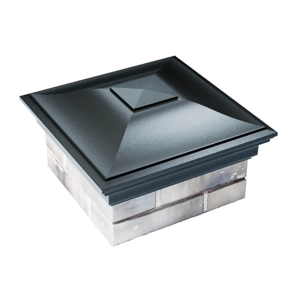 Колпак Zking Монблан Черный на столб 1.5х1.5 еврокирпича 0.7НФ (355х355мм) в Раменском фото