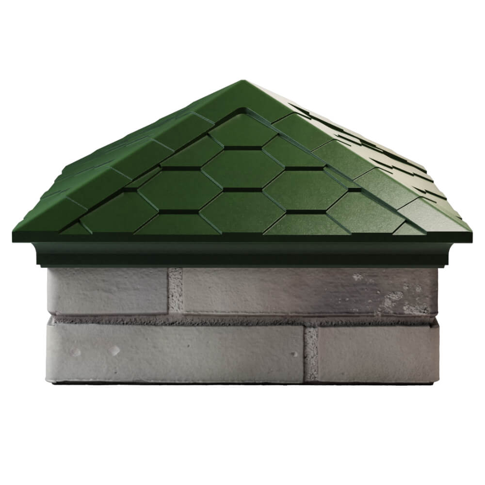 Колпак Zking Эверест Зеленый на столб 1.5х1.5 кирпича (390х390мм) Раменское фото